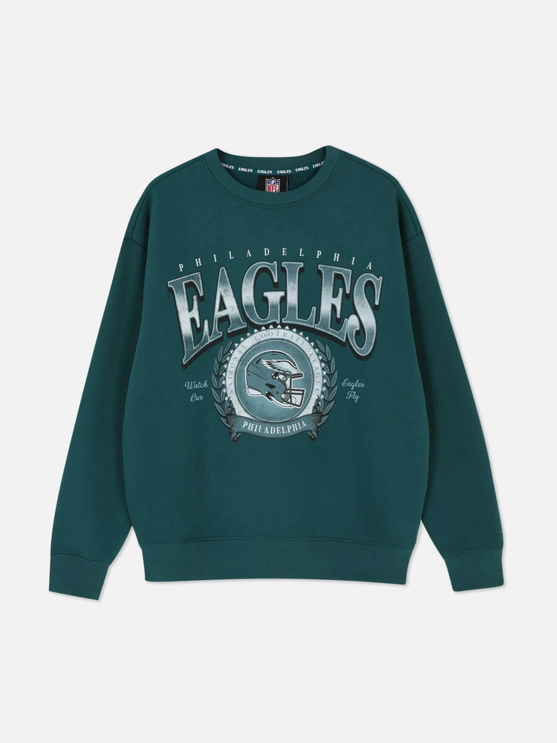 Best Primark Sweat-shirt Graphique NFL Philadelphia Eagles Bleu sarcelle