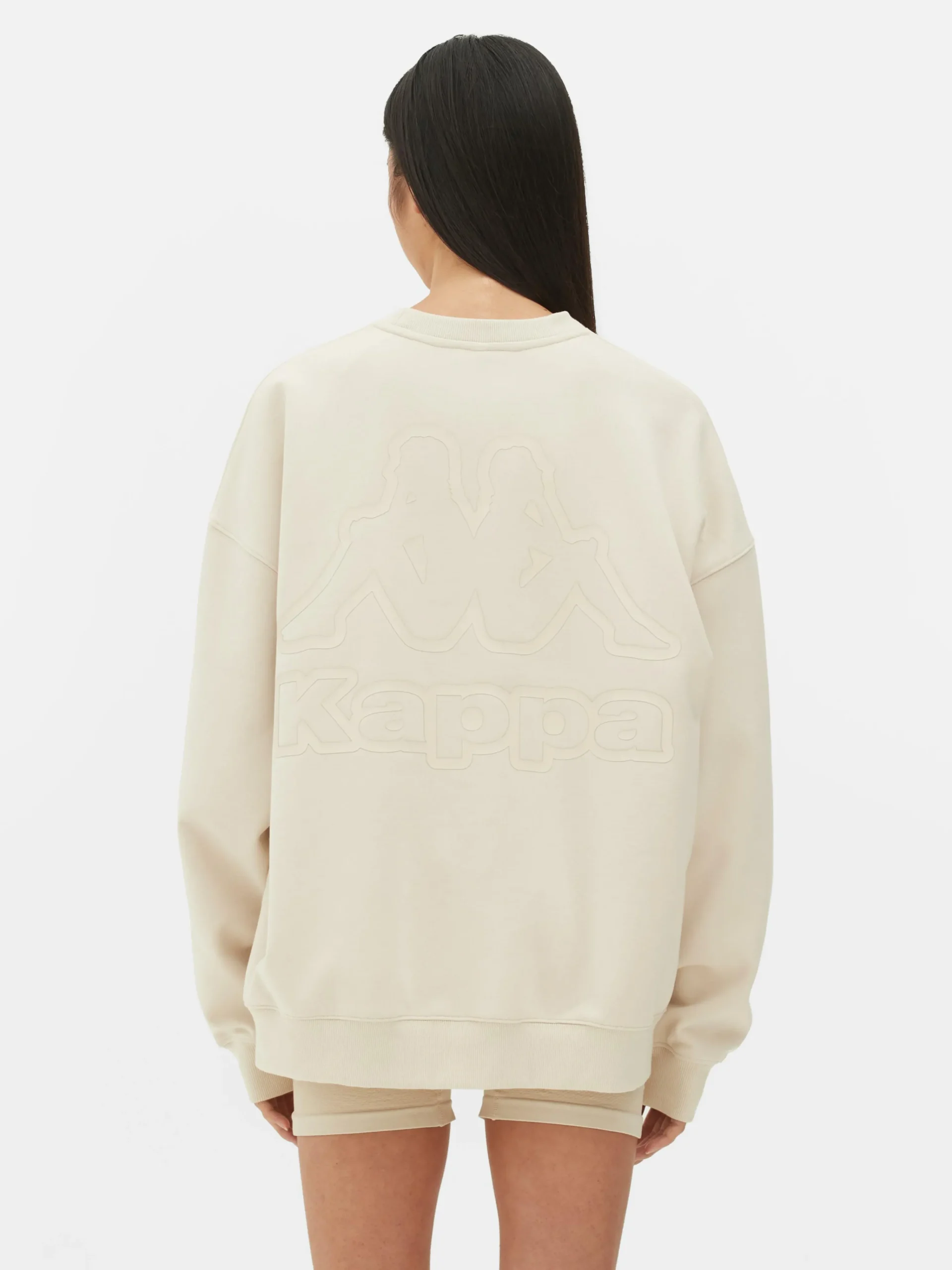 Online Primark Sweat-shirt Graphique Oversize Kappa X Écru