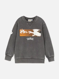 New Primark Sweat-shirt Graphique Pokémon Gris foncé