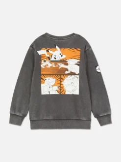 New Primark Sweat-shirt Graphique Pokémon Gris foncé