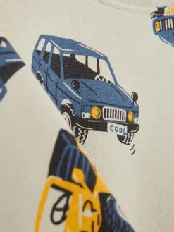 Sale Primark Sweat-shirt Ras-du-cou Graphique Écru