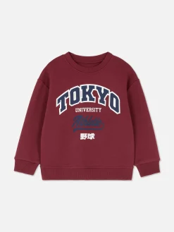 Hot Primark Sweat-shirt Ras-du-cou Graphique Bordeaux