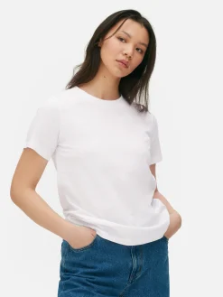 Clearance Primark T-shirt à Manches Courtes En Coton Blanc