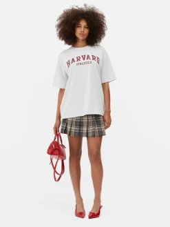 Hot Primark T-shirt à Manches Courtes Harvard Gris chiné