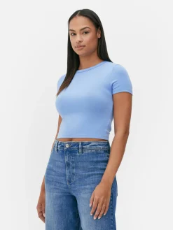 Discount Primark T-shirt Court à Manches Courtes Bleu