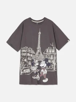 Clearance Primark T-shirt De Nuit Disney Mickey Mouse Et Minnie Mouse Anthracite