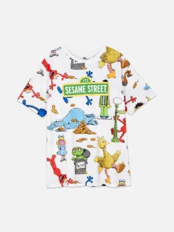 Discount Primark T-shirt De Nuit Graphique 1, Rue Sésame Blanc