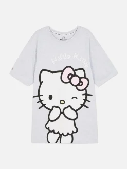 Hot Primark T-shirt De Nuit Oversize Hello Kitty Gris chiné