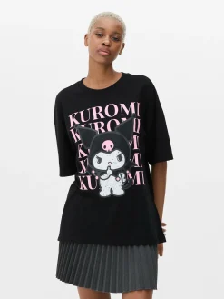 Clearance Primark T-shirt Oversize Hello Kitty Kuromi Noir