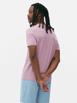 Sale Primark T-shirt Style Universitaire à Manches Courtes Paris Violet