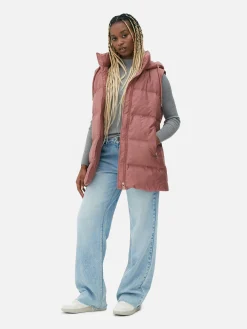 Best Primark Veste Sans Manches Matelassée à Capuche Rose foncé