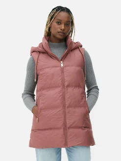 Best Primark Veste Sans Manches Matelassée à Capuche Rose foncé